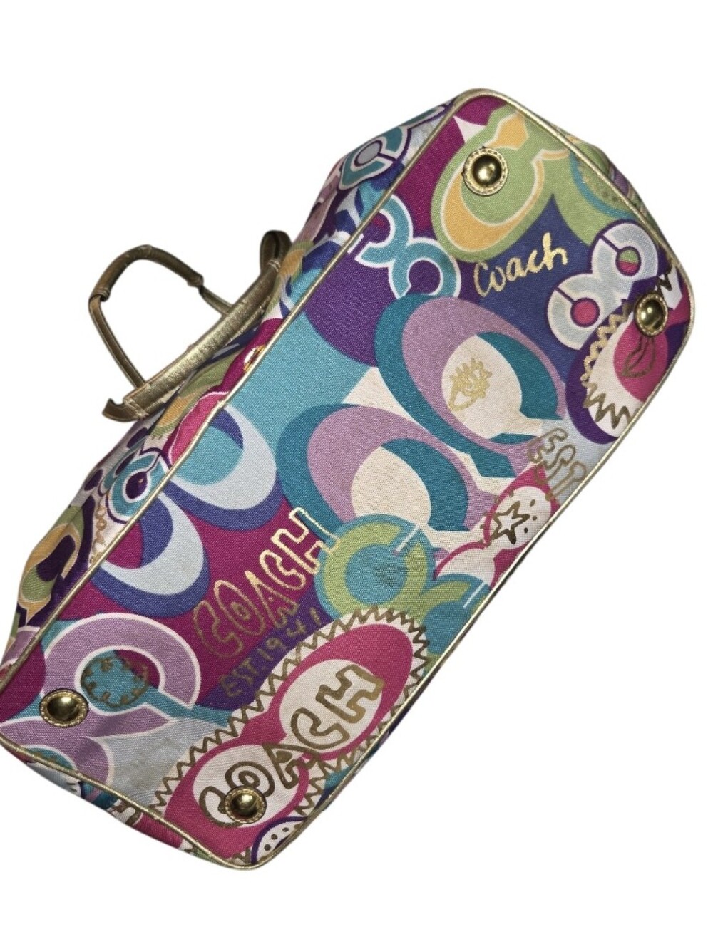 Coach Poppy Kiss Lock Shoulder Bag - Picture 4 of 11